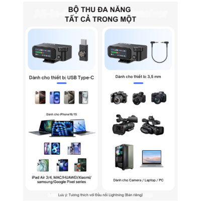 Mic không dây BOYAMIC 2-01 Hệ Thống Micro Kép Đa Năng BOYALMIC 2-01