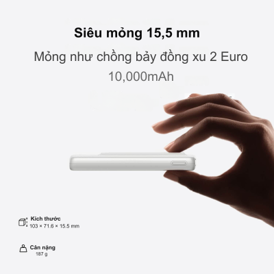 EcoFlow RAPID Mag Power Bank Ultra-Slim - Sạc Dự Phòng Di Động Mỏng Nhẹ, Sạc Nhanh Tiện Lợi EcoFlow Rapid Mag