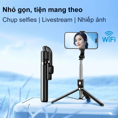 Gậy Chụp Ảnh Tripod Remax P17 - Xoay 360°, Dài 1.3M, Nhỏ Gọn Remax P17
