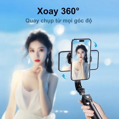 Gậy Chụp Ảnh Tripod Remax P17 - Xoay 360°, Dài 1.3M, Nhỏ Gọn Remax P17