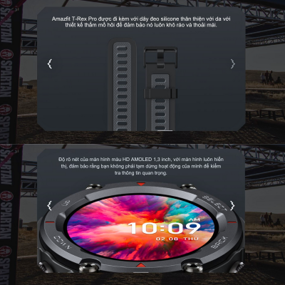 Đồng hồ thông minh Amazfit T-Rex Pro - Bền bỉ vượt giới hạn, chinh phục mọi thử thách T REX PRO