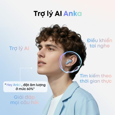 Tai nghe Bluetooth Anker Soundcore R60i NC – Chống Ồn Chủ Động 52dB, Âm Thanh Hi-Res LDAC, Pin 50 Giờ, Case Kiêm Giá Đỡ R60i NC