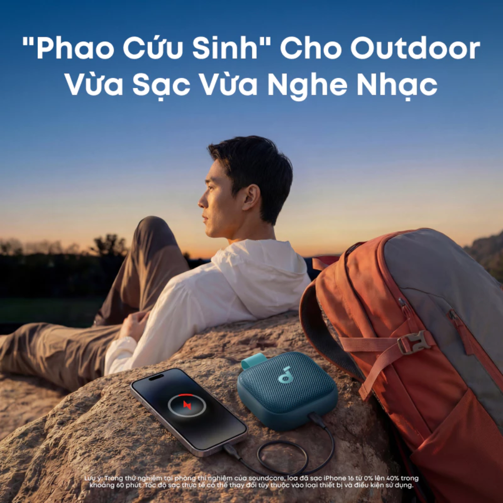 Loa Bluetooth Soundcore Boom Go 3i - D5103 - Công suất mạnh mẽ, Chống nước IPX7, Pin 15H - Hàng Chính Hãng. Boom Go 3i