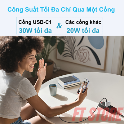 Củ Sạc Anker A121E - Công Suất 50W, 4 Cổng (2 USB-C & 2 USB-A) - Hàng Chính Hãng - <strong>Củ sạc Anker A121E</strong> là giải pháp năng lượng tất-cả-trong-một hoàn hảo cho người dùng sở hữu nhiều thiết bị công nghệ. Với tổng công suất lên đến 50W cùng thiết kế thông minh sở hữu 4 cổng đầu ra (2 cổng USB-C và 2 cổng USB-A), <strong>Anker A121E</strong> cho phép bạn sạc đồng thời điện thoại, máy tính bảng và các phụ kiện khác một cách nhanh chóng và an toàn. Sản phẩm kế thừa công nghệ sạc tiên tiến từ thương hiệu Anker, đảm bảo hiệu suất truyền tải điện ổn định và bảo vệ thiết bị tối đa khỏi các sự cố về điện. Với kích thước nhỏ gọn và độ bền cao, <strong>Anker A121E</strong> là người bạn đồng hành không thể thiếu trong mỗi chuyến đi hay tại bàn làm việc của bạn. Hãy trang bị ngay <strong>Anker A121E</strong> để trải nghiệm sự tiện lợi và tốc độ sạc vượt trội ngay hôm nay!
