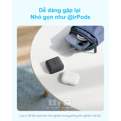 Củ Sạc Anker A121E - Công Suất 50W, 4 Cổng (2 USB-C & 2 USB-A) - Hàng Chính Hãng - <strong>Củ sạc Anker A121E</strong> là giải pháp năng lượng tất-cả-trong-một hoàn hảo cho người dùng sở hữu nhiều thiết bị công nghệ. Với tổng công suất lên đến 50W cùng thiết kế thông minh sở hữu 4 cổng đầu ra (2 cổng USB-C và 2 cổng USB-A), <strong>Anker A121E</strong> cho phép bạn sạc đồng thời điện thoại, máy tính bảng và các phụ kiện khác một cách nhanh chóng và an toàn. Sản phẩm kế thừa công nghệ sạc tiên tiến từ thương hiệu Anker, đảm bảo hiệu suất truyền tải điện ổn định và bảo vệ thiết bị tối đa khỏi các sự cố về điện. Với kích thước nhỏ gọn và độ bền cao, <strong>Anker A121E</strong> là người bạn đồng hành không thể thiếu trong mỗi chuyến đi hay tại bàn làm việc của bạn. Hãy trang bị ngay <strong>Anker A121E</strong> để trải nghiệm sự tiện lợi và tốc độ sạc vượt trội ngay hôm nay!