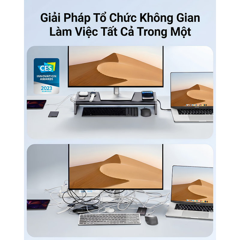 Chân Đế Màn Hình Kiêm Trạm Sạc 12-in-1 Anker A8377 - Sạc PD 100W, Sạc Không Dây Qi, Xuất Hình 4K@60Hz - Hàng Chính Hãng Chân Đế Màn Hình Kiêm Trạm Sạc 12-in-1 Anker A8377 - Sạc PD 100W, Sạc Không Dây Qi, Xuất Hình 4K@60Hz - Hàng Chính Hãng - Hình ảnh 3