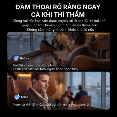 Tai Nghe Bluetooth Soundcore Liberty 5 Pro Max - D1204 Chống Ồn Chủ Động, Âm Thanh Hi-Res, Dịch Thuật AI Thông Minh - <strong>Soundcore Liberty 5 Pro Max</strong> là mẫu tai nghe True Wireless đột phá nhất hiện nay, được thiết kế không chỉ để nghe nhạc mà còn là một trợ lý ngôn ngữ đắc lực. Điểm nhấn nổi bật nhất của <strong>Soundcore Liberty 5 Pro Max</strong> chính là khả năng phiên dịch thuật AI thời gian thực, hỗ trợ lên đến hơn 40 ngôn ngữ khác nhau, giúp bạn tự tin giao tiếp toàn cầu. Sản phẩm sở hữu chất lượng âm thanh Hi-Res đỉnh cao với màng loa Wool-Paper 9.2mm và công nghệ Dolby Atmos sống động. Hệ thống chống ồn chủ động Adaptive ANC 4.0 trên <strong>Soundcore Liberty 5 Pro Max</strong> giúp loại bỏ tạp âm thông minh, mang lại không gian tĩnh lặng tuyệt đối. Với thiết kế hộp sạc màn hình AMOLED cảm ứng, thời lượng pin lên đến 50 giờ và chuẩn kháng nước IP55, <strong>Soundcore Liberty 5 Pro Max</strong> chính là sự lựa chọn hoàn hảo cho những tín đồ công nghệ và người thường xuyên di chuyển.