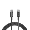 Cáp Sạc Nhanh Anker A8753 - USB-C to USB-C 60W 1.8m, Dây Dù New Nylon Siêu Bền, Màu Đen (Black) – Hàng Chính Hãng Anker A8753