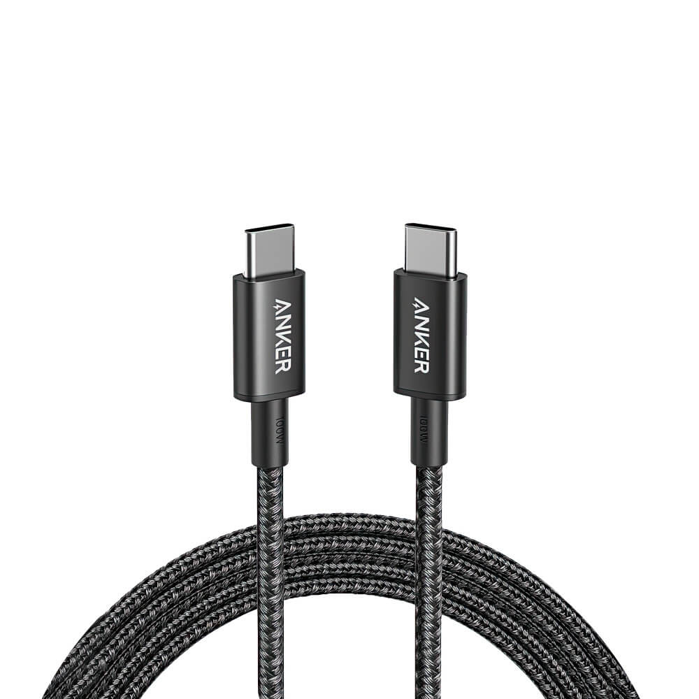 Cáp Sạc Nhanh Anker A8752 - USB-C to USB-C 60W 1m, Dây Dù New Nylon Siêu Bền, 480Mbps, Màu Đen (Black) - Hàng Chính Hãng Anker A8753