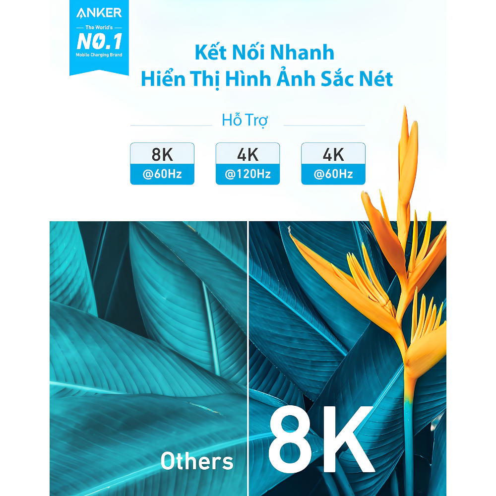 Cáp Chuyển Đổi HDMI To HDMI AnKer 1.8m -A8742 - Hỗ Trợ 8K@60Hz, 4K@120Hz, Băng Thông 48Gbps Cáp Chuyển Đổi HDMI To HDMI AnKer 1.8m -A8742 - Hỗ Trợ 8K@60Hz, 4K@120Hz, Băng Thông 48Gbps - Ảnh 4