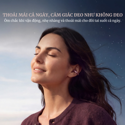 Tai Nghe Bluetooth Open-Ear Anker Soundcore AeroClip 2 D1105 – Âm Thanh Hi-Res, Bluetooth 6.0, Pin 32 Giờ Tai Nghe Bluetooth Open-Ear Anker Soundcore AeroClip 2 D1105 – Âm Thanh Hi-Res, Bluetooth 6.0, Pin 32 Giờ - <strong data-path-to-node="6" data-index-in-node="0">Tai nghe Anker Soundcore AeroClip 2</strong> là dòng tai nghe Bluetooth dạng kẹp tai (Open-Ear) thế hệ mới, mang lại trải nghiệm âm thanh chân thực mà vẫn giữ cho bạn sự thoải mái, thông thoáng tối đa suốt cả ngày. Trang bị driver 12mm nam châm kép hỗ trợ chuẩn Hi-Res Audio Wireless và codec LDAC, <strong data-path-to-node="6" data-index-in-node="290">AeroClip 2</strong> tái tạo âm thanh chi tiết, sắc nét vượt trội. Thiết kế siêu nhẹ chỉ 6,2g mỗi bên cùng chuẩn kháng nước IP57 giúp bạn yên tâm luyện tập thể thao. Đặc biệt, <strong data-path-to-node="6" data-index-in-node="456">Anker Soundcore AeroClip 2</strong> sở hữu công nghệ Bluetooth 6.0 hiện đại, kết nối đa điểm, tích hợp chip Anker Thus™ AI hỗ trợ phiên dịch hơn 100 ngôn ngữ và thời lượng pin ấn tượng lên đến 32 giờ.