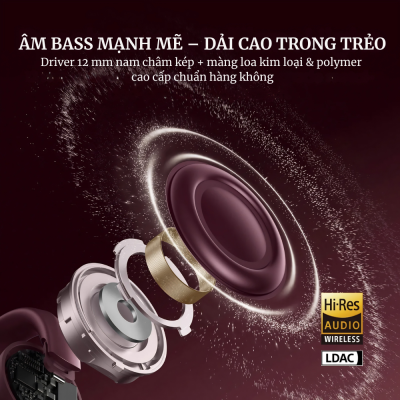 Tai Nghe Bluetooth Open-Ear Anker Soundcore AeroClip 2 D1105 – Âm Thanh Hi-Res, Bluetooth 6.0, Pin 32 Giờ Tai Nghe Bluetooth Open-Ear Anker Soundcore AeroClip 2 D1105 – Âm Thanh Hi-Res, Bluetooth 6.0, Pin 32 Giờ - <strong data-path-to-node="6" data-index-in-node="0">Tai nghe Anker Soundcore AeroClip 2</strong> là dòng tai nghe Bluetooth dạng kẹp tai (Open-Ear) thế hệ mới, mang lại trải nghiệm âm thanh chân thực mà vẫn giữ cho bạn sự thoải mái, thông thoáng tối đa suốt cả ngày. Trang bị driver 12mm nam châm kép hỗ trợ chuẩn Hi-Res Audio Wireless và codec LDAC, <strong data-path-to-node="6" data-index-in-node="290">AeroClip 2</strong> tái tạo âm thanh chi tiết, sắc nét vượt trội. Thiết kế siêu nhẹ chỉ 6,2g mỗi bên cùng chuẩn kháng nước IP57 giúp bạn yên tâm luyện tập thể thao. Đặc biệt, <strong data-path-to-node="6" data-index-in-node="456">Anker Soundcore AeroClip 2</strong> sở hữu công nghệ Bluetooth 6.0 hiện đại, kết nối đa điểm, tích hợp chip Anker Thus™ AI hỗ trợ phiên dịch hơn 100 ngôn ngữ và thời lượng pin ấn tượng lên đến 32 giờ.